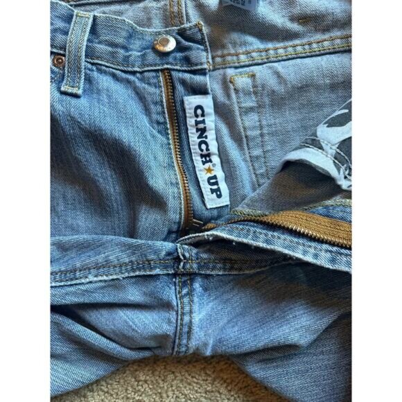 Cinch “Cinch-Up” Men’s Distressed Jeans Size 33x36 Ranchcore Western Wear Cowboy - Picture 6 of 9